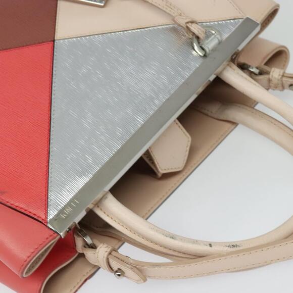 FENDI Petite To Jules Hand Bag Leather Pink Silver - Picture 6 of 13